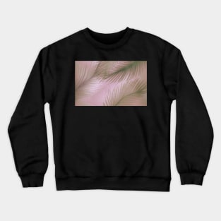 PASTEL PINK GREY DECO  FEATHER PALM DESIGN TROPICAL ART POSTER Crewneck Sweatshirt